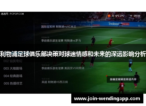 利物浦足球俱乐部决策对球迷情感和未来的深远影响分析